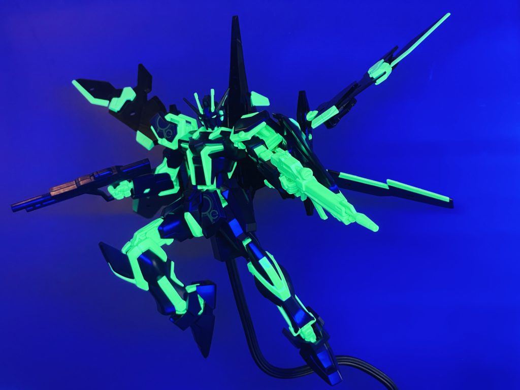 エアファイターも蛍光グリーンで塗装したので光ります🔦❇️