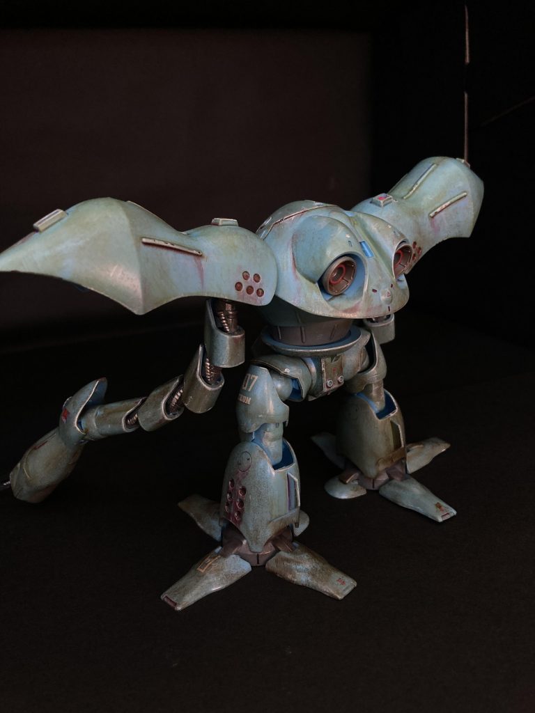 バックショットです。バーニアの表現が思い通りにいかず、次作ではもう少し使い込んだ、焼けた感じが出せると良いなと思います。