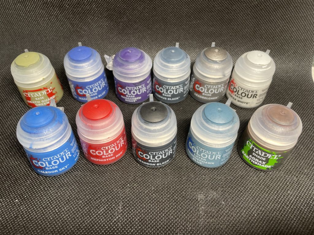 今回使用した子たちです。シタデルはカラーの名前が読めません。