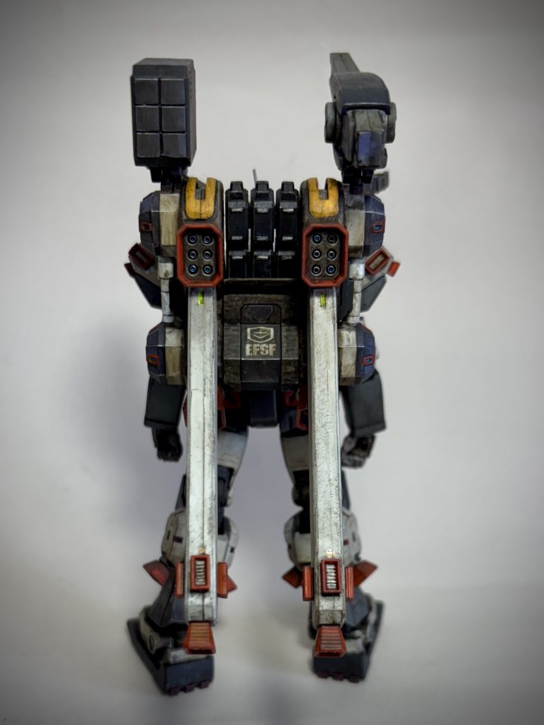 バックパックは白基調は避けて、ダークアース系の配色にしています。合わせ目けしもせずにやっつけですね。