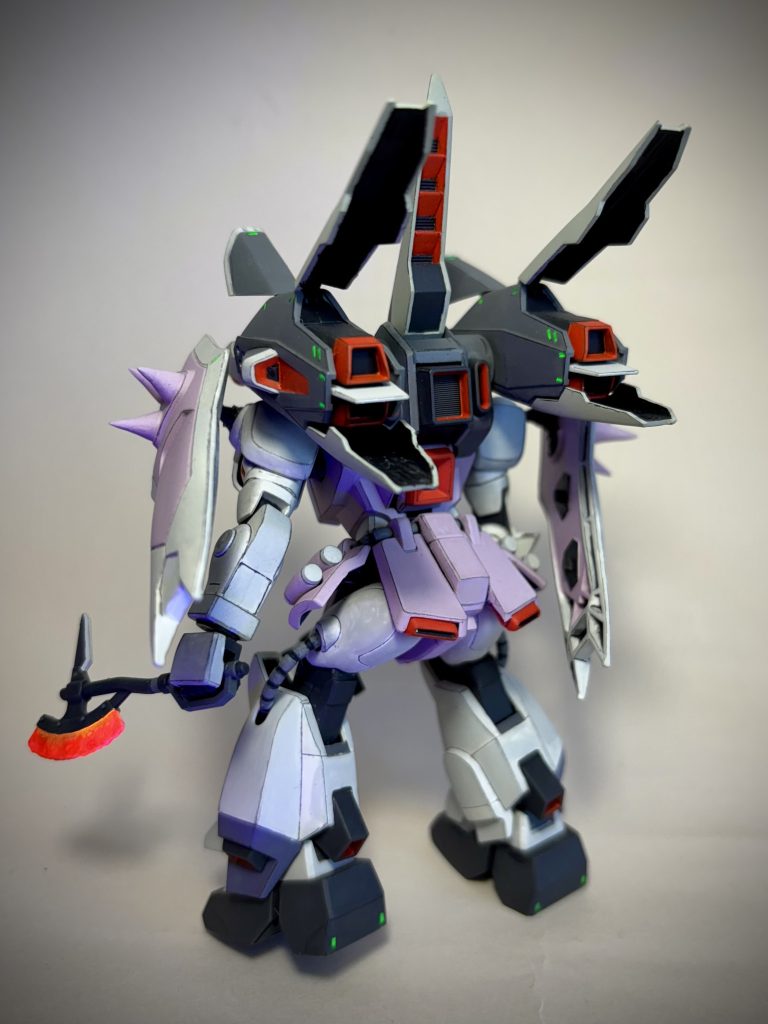 バーニア内部のカラーの色分けは難儀しましたがバランスが良いので苦しくも楽しく塗り分けました。