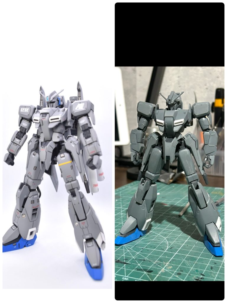 ビフォーアフターです。元々のキットが既にメチャかっこいい😎プロポーション別に弄らなくても良かったかも。