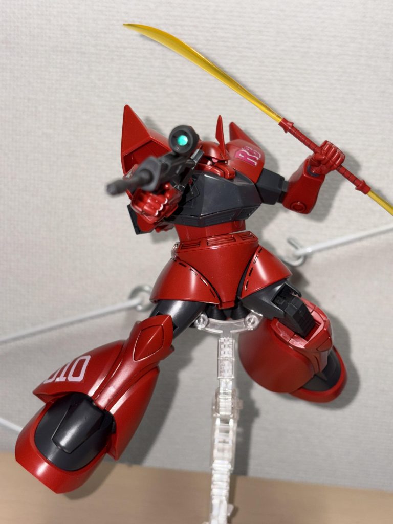 ビームライフルに持ち替えて、SEEDポーズ!