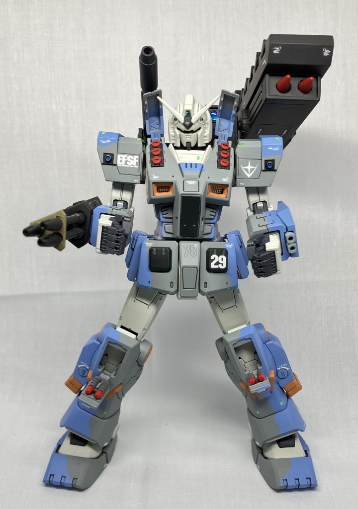 フルバースト胸部ダクトを開口してメッシュを仕込んだところがお気に入りです😆ライフルの方も何とか見れる出来になったと思っています。