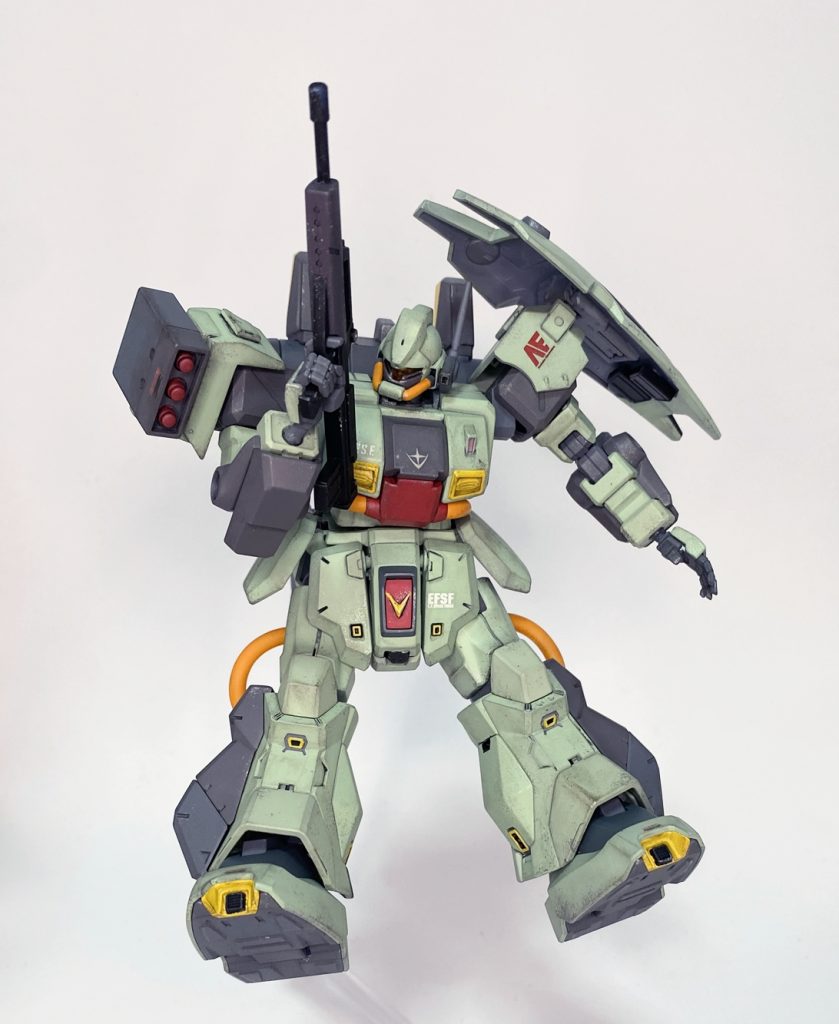 あまり強く見えすぎないように武器と盾はジムキャノンⅡのセットをそのままチョイス。