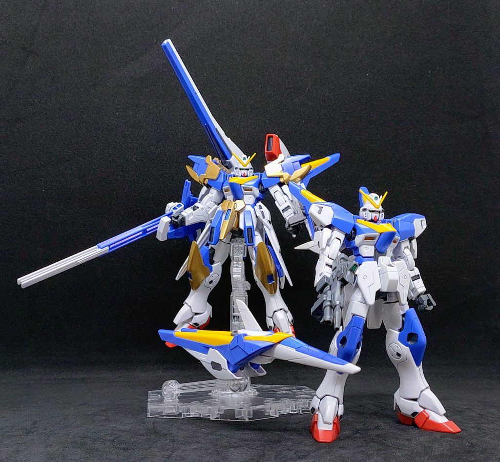 V2アサルトバスターとV2ガンダムを並べて1枚V2コア・ファイターも添えて