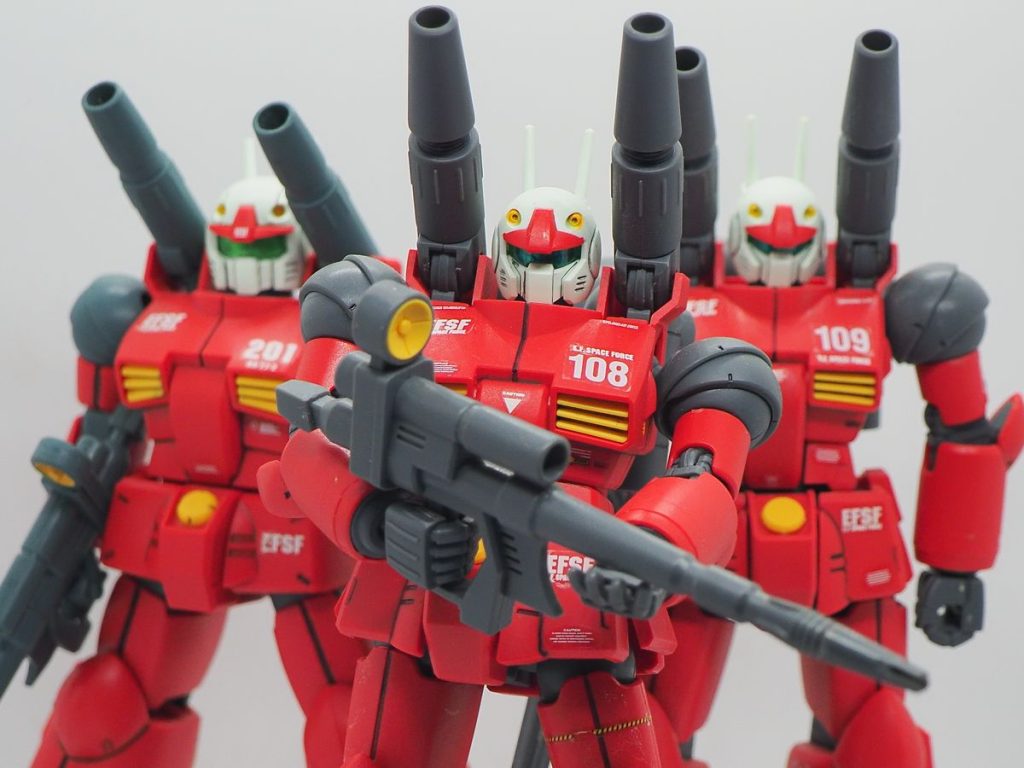 ガンキャノン軍団(gundam-kao2)Ｃ－２０１は旧ＨＧなんですけどね(gundam-kao2)