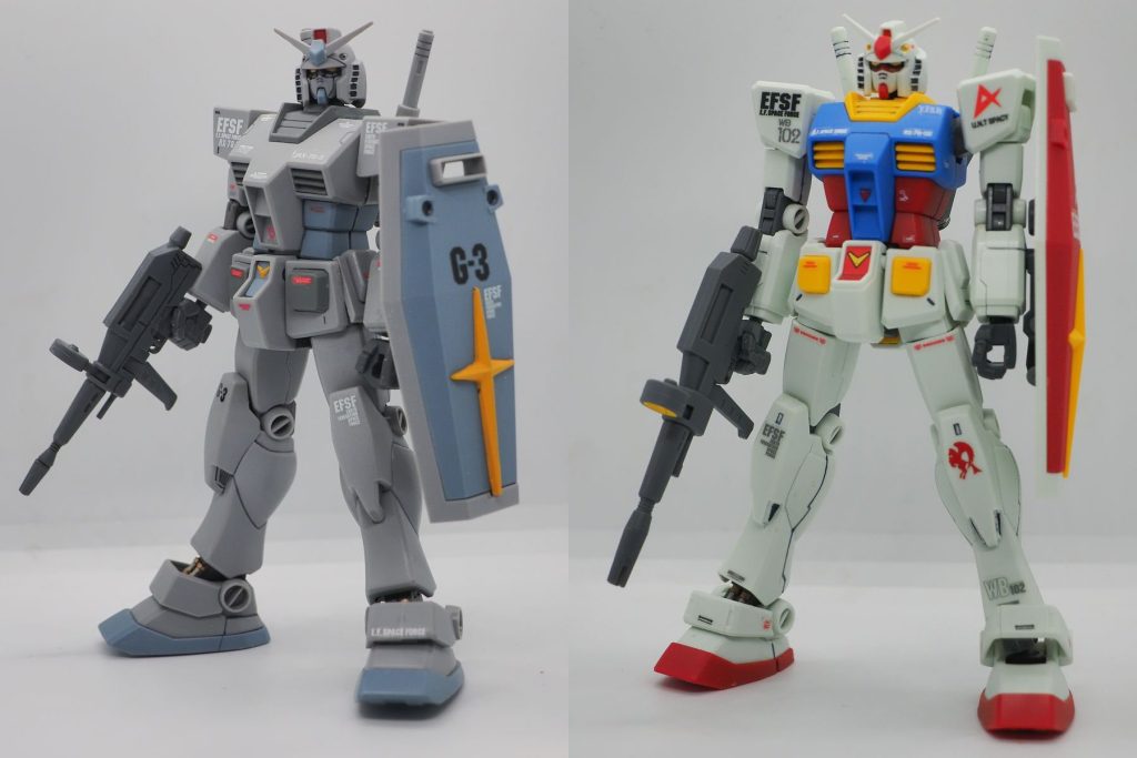リバイブ版と比べて、稼働域を増やすのはいいですがデザイン変えすぎです(gundam-kao5)