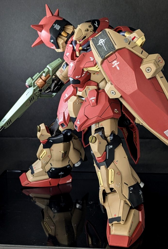 ということで、メッサーF01型でした。モノアイMSが2作品続いたので、次はガンダムが作りたいなーという気持ちが高まっています。もしくは連邦系の量産機を作りたいですね。それでは、また！