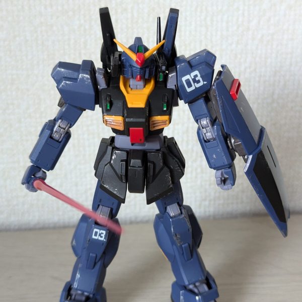 ガンダムMk-Ⅱ ティターンズ　筆塗り部分塗装　ウェザリング