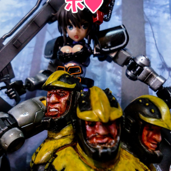 極地試験型ドム　MS娘＆　黒い三連星　コラボレーションです（笑）