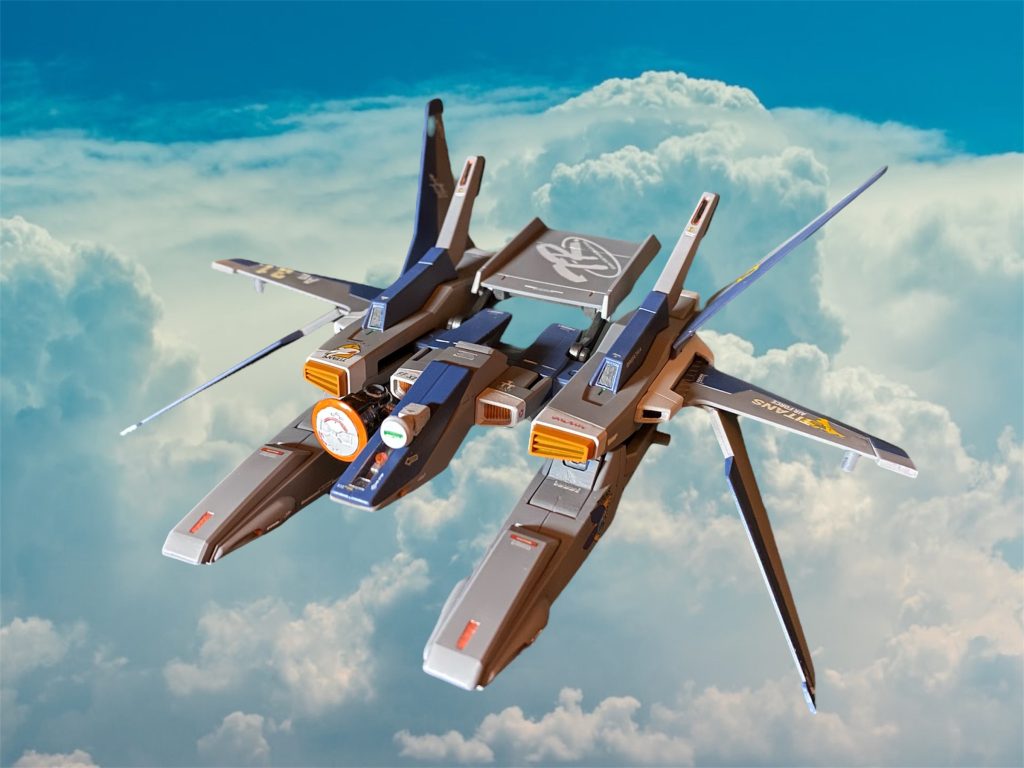 本体部分の基礎設計はアナハイム社で行われ、搭載兵装に関してはティターンズに引き渡された後にコンペイトウ技術本部が手掛けたとされ、T3部隊によって運用試験が実施された。航空機としての本機はティターンズからの要求を受けて非常に挑戦的な設計思想を持つ。6枚の主翼を持ちうち二枚はMS形態での取り回しを考慮し折り畳み翼とした。また前進翼を採用し、優れた最高速度と機動性を誇る。