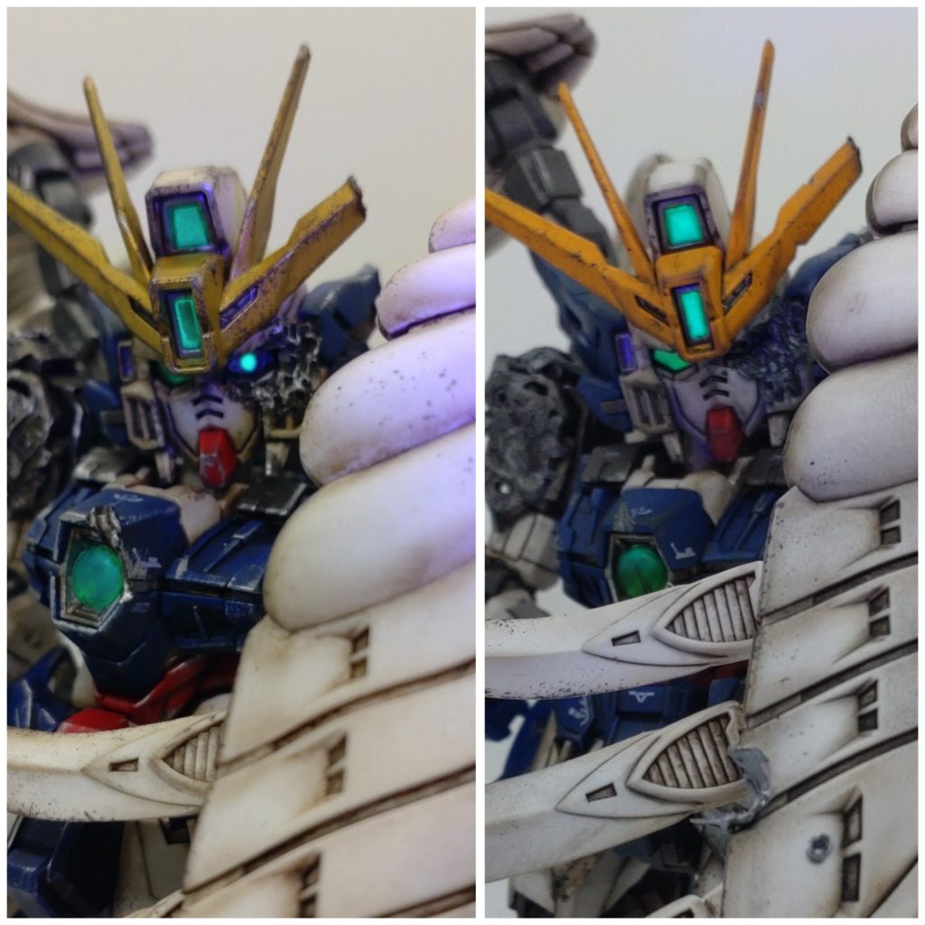 相手方には満足していただけました✨　写真の右が前回ので左が今回のです。左目が光る光らないで、けっこう印象が変わりますね。参考までに、皆さんはどっちがお好みですか？