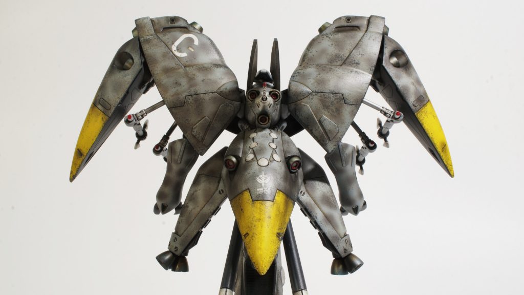 HGメカニクス「ノイエ・ジール」をHe219ウーフー風に全塗装！–5枚目/制作者：沖縄hobby