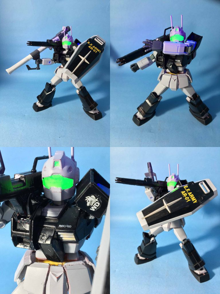 旧キット1/144×EG×HGUC RGC-80 ジム・キャノン(ホワイト・ディンゴ隊仕様)(EG RGC-80 GM Cannon)–4枚目/制作者:enarin