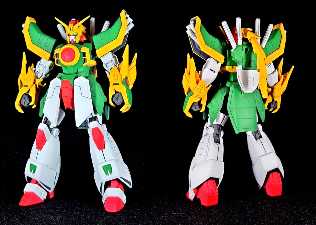 元々の関節はグレーですがアニメだとドラゴンの腕は関節に当たる部分も白だったので白くしました。癖の強いデザインが多いGガンダムでも正統派にカッコイイデザインですね。髪や尻尾のような武器があるものが好きなので弁髪刀も凄く良い。