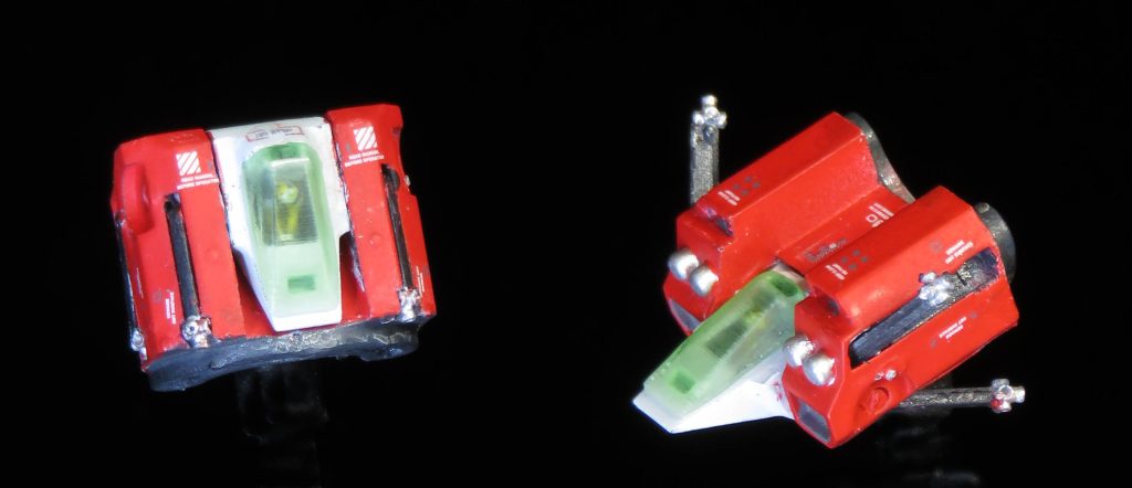 コアポットです。脱出時にコックピットが回転し、4箇所のスラスターが 展開するようになっています。