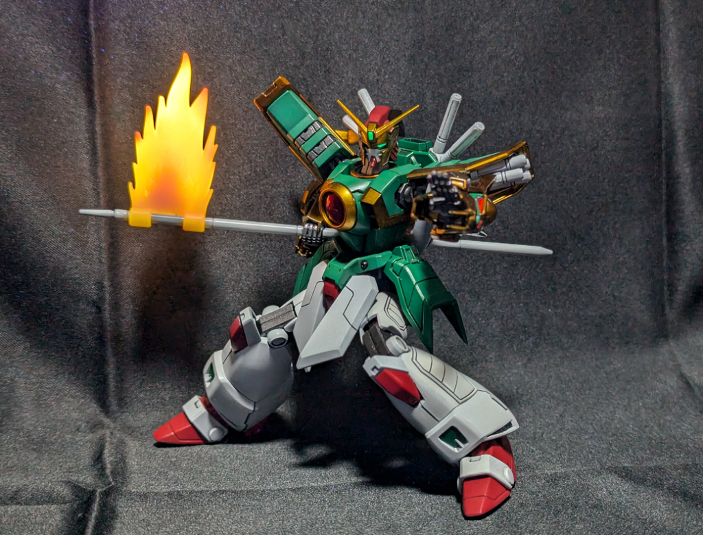 エフェクトは白と蛍光レッドでグラデーション入れています。以下、アクションポーズ