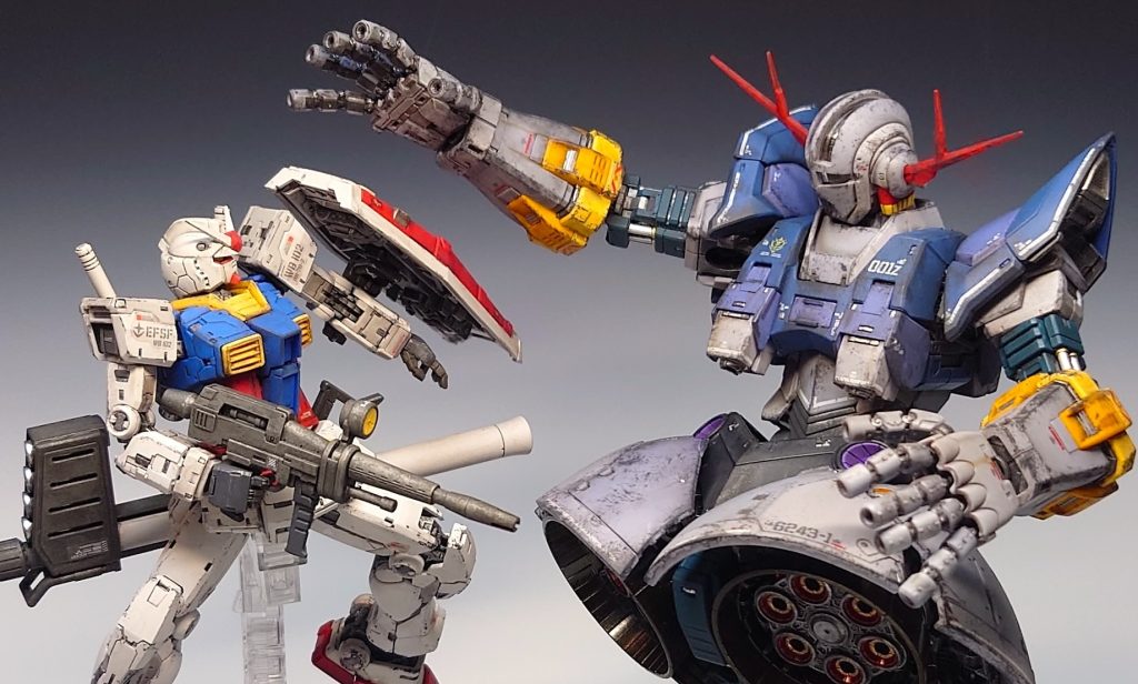 RG GUNDAM & ZEONG–2枚目/制作者：@12gugu0707