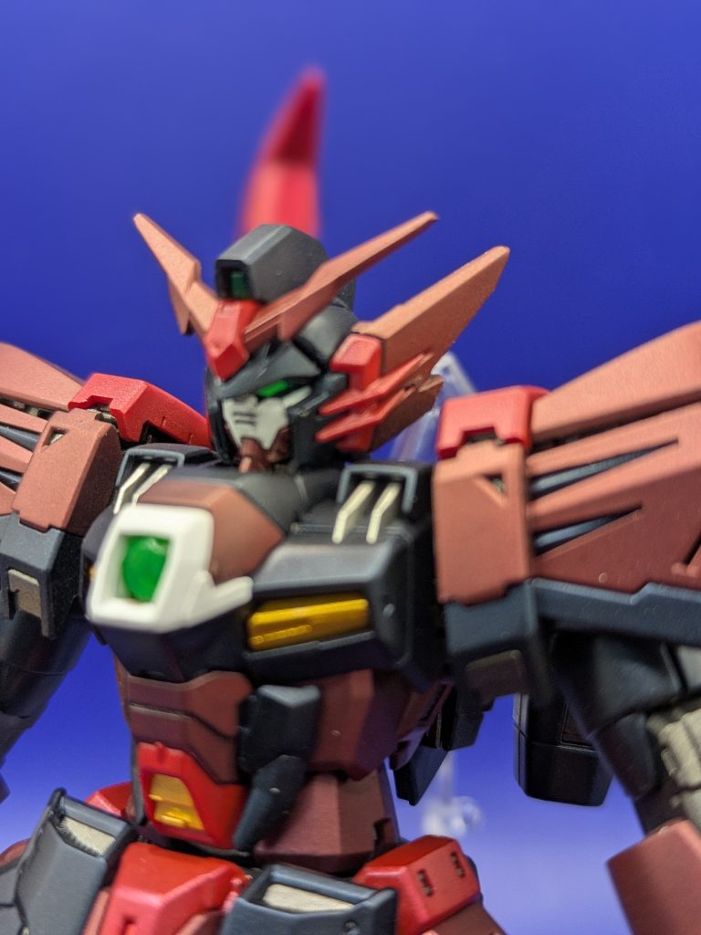 最後にいつものバストアップ。筆塗りでウイングコン間に合わないと思ってたけど、最後まで完走できました✋変形で遊びたいから素組みでもう一個欲しくなる神キットでした。