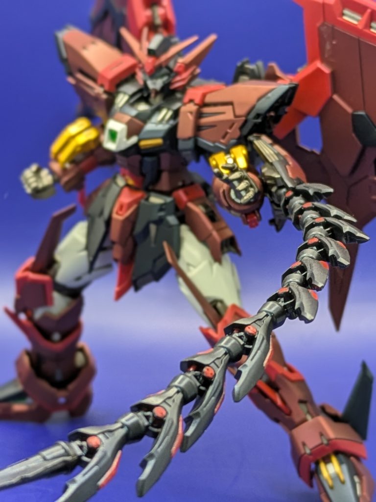 一番頑張ったのはヒートロッドの筆塗り。ブルーブラックをエアブラシで塗ったあとはひたすら筆塗り…良い筆塗りの練習になりました。