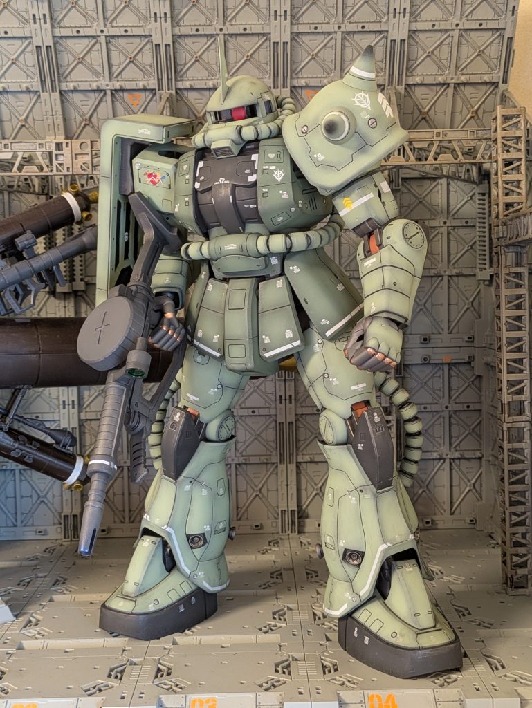 いつものスタジオブース山田化学製に入らない為、サイコザク専用ブースを間借りしました。贅沢仕様💦