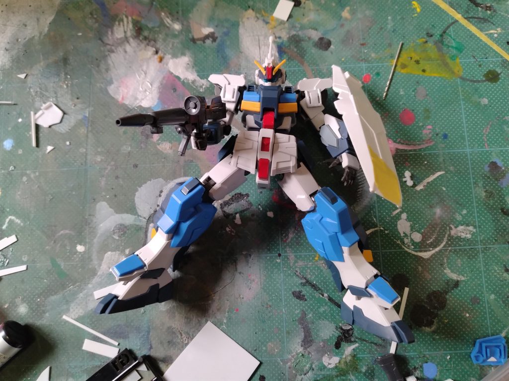 2月半ばから制作開始ジーライン自体は結構前に素組みで作ってたので。いろいろと追加していました。きっかけはジークアクスの01ガンダム