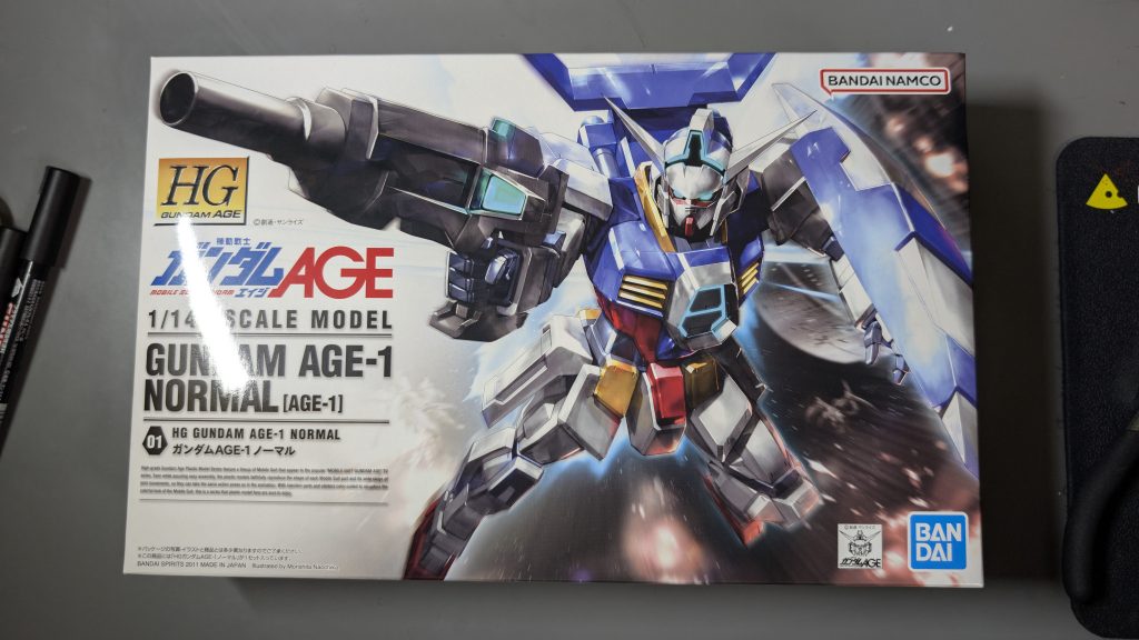 懐かしい箱絵当時ガンダムトライエイジでAGEのPレア出た時はすごく喜んだ思い出。例のごとくスミ入れ&ツヤ消しで〆ます。