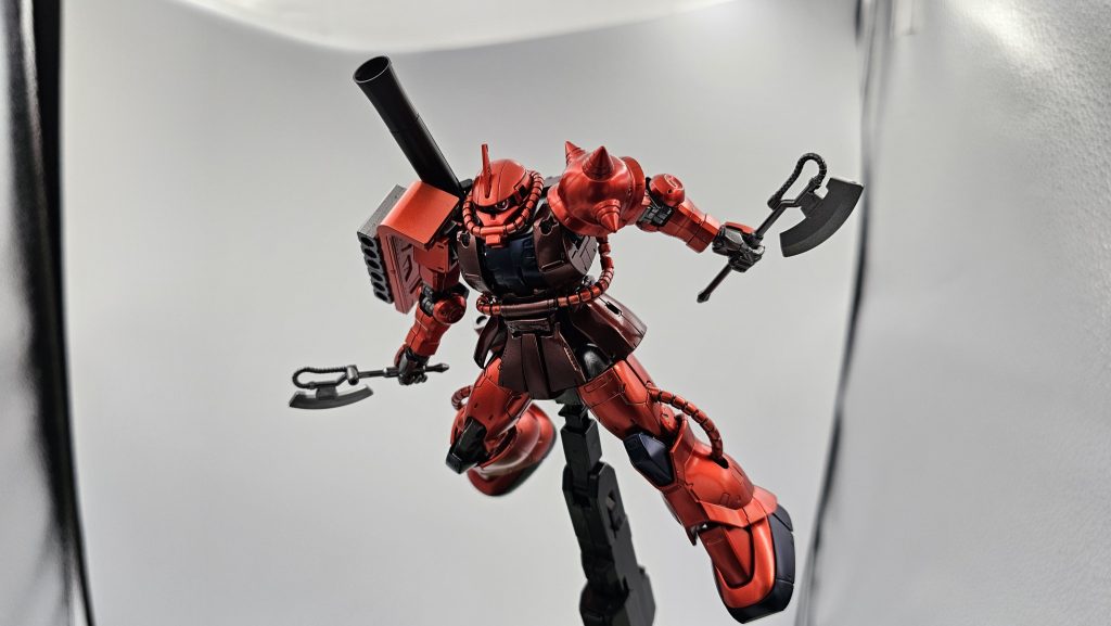 どこかで見た二刀ホーク持ち。斧2つ見た瞬間これをやりたい衝動に駆られました。かっこいいですね、でも正直素組みしたい衝動もあったのでこの子はあったらリベンジしたいなと思ってます。以上です。閲覧ありがとうございました。