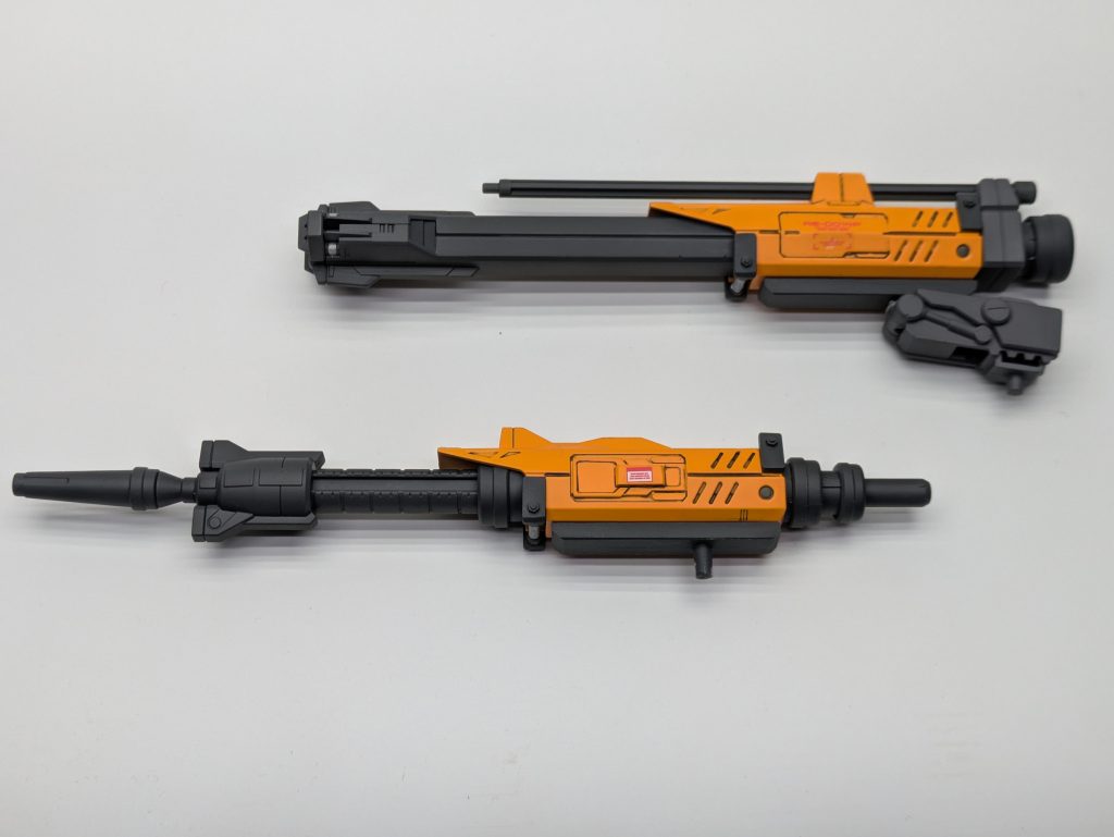 バックパックにはバスターガンダムの武装をそれぞれ2cm短縮し、取り付け