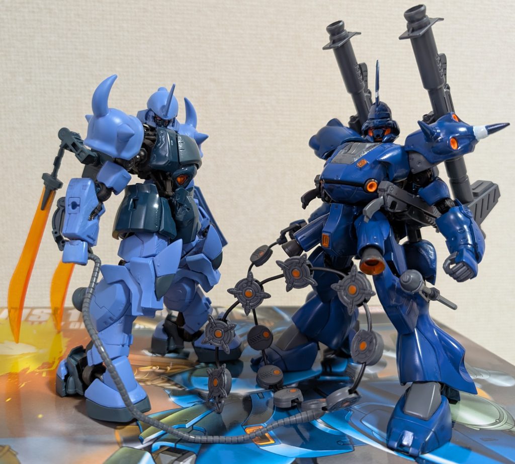 同じ「ジオン軍」の「ブネ(鉄血版グフ)」と共演!!