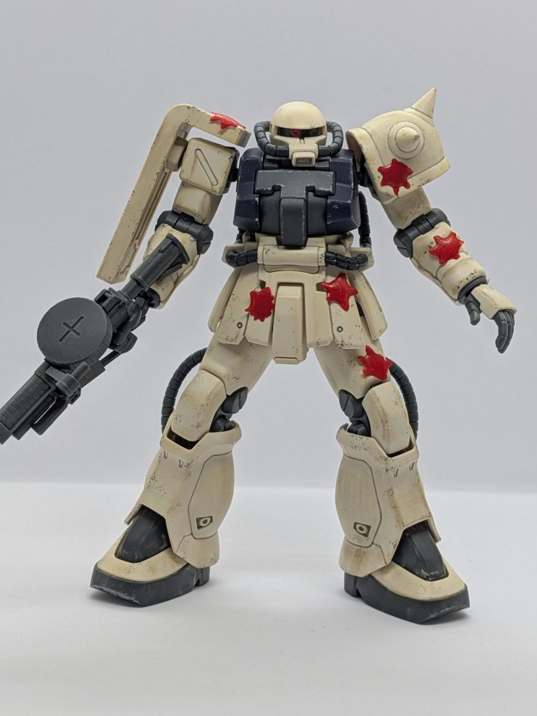 えーと、キース少尉がテストで撃たれてる感じをイメージしてみましたが・・・試作1号機の実験エフェクトが活かされてますかね？レジンで形を作ってガンマカで塗り塗り〜