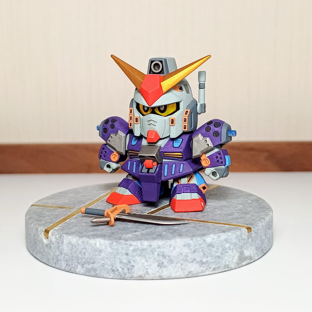 シンプルな軽装タイプ。本当は色分けもシンプルなんですけど、せっかくなのでライトブルーとオレンジの差し色多め&メインカラーをパープルにしてみました。