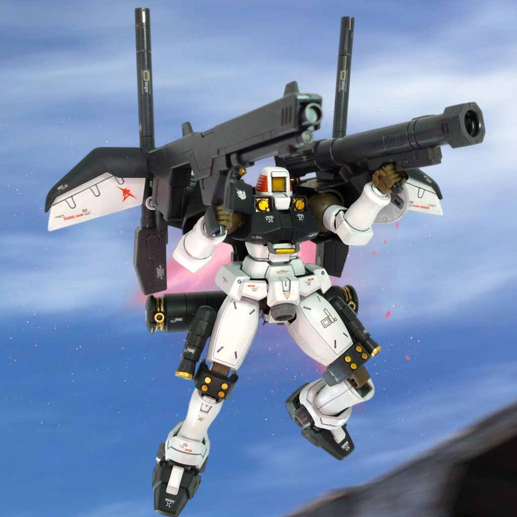 素のものはパチ組の段階でいろいろ撮影したのですが、塗装してからいろいろネタが思い浮かんできて後悔(gundam-kao5)水星から株式会社リーオーとか、ジークアクスからLeeeeOとか、もっといろいろやりたかったです