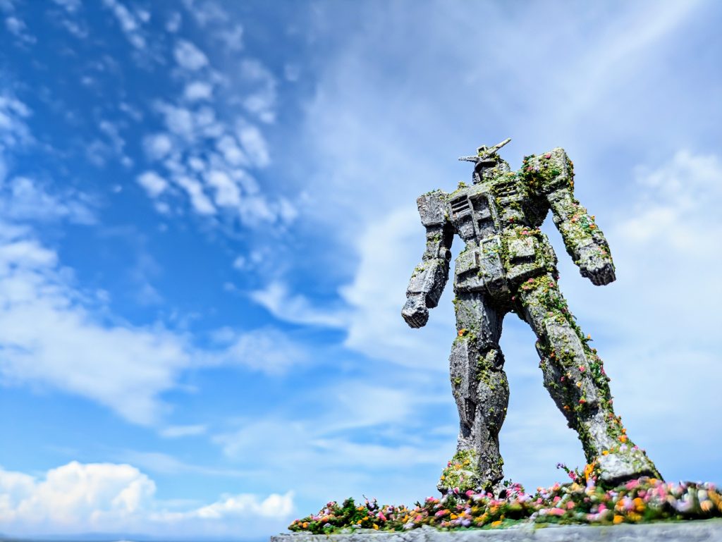 そして完成後は外での撮影にチャレンジ‼️自然光でより石像っぽく見えるのでは？😆