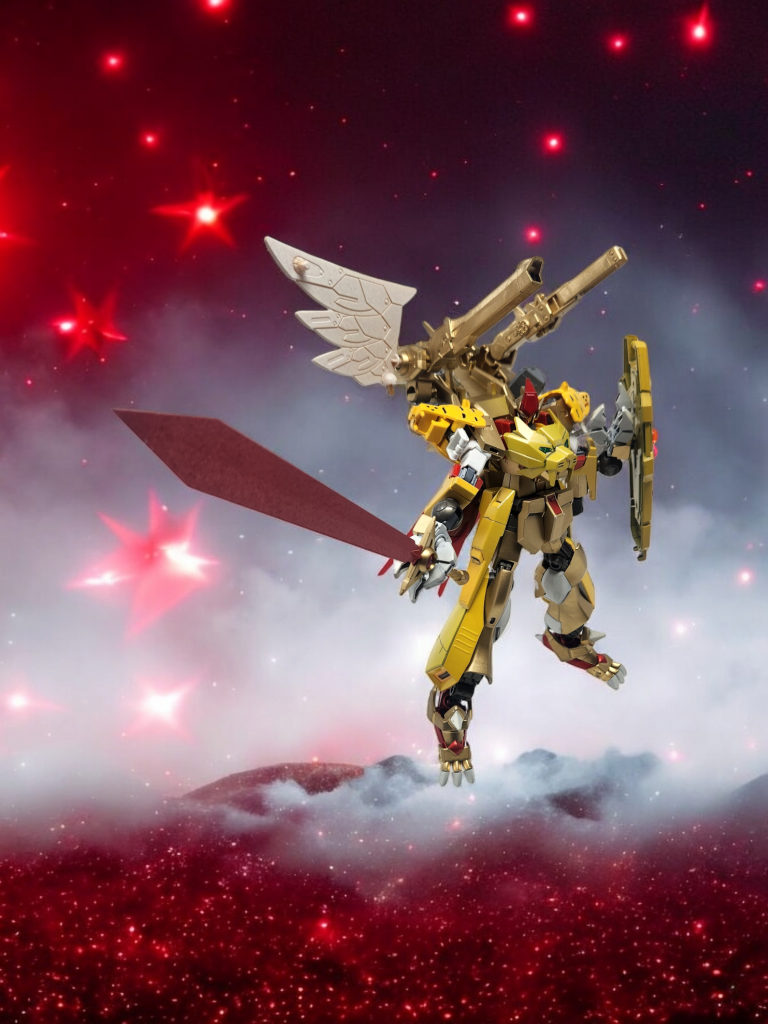 He can summon his Crimson sword to strike his foes with ease!