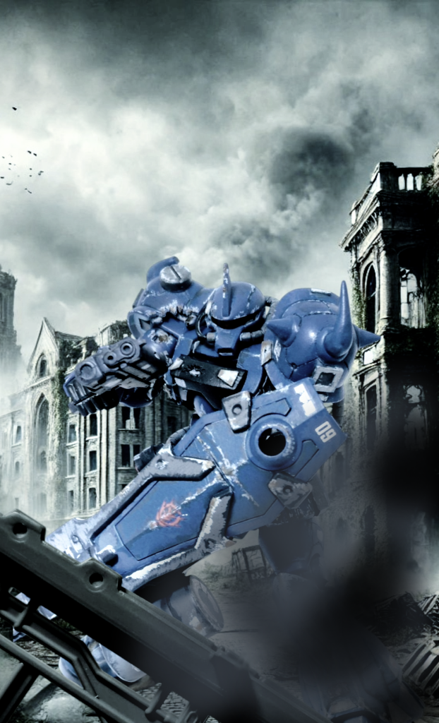 AIで作成した背景と合成してみました。