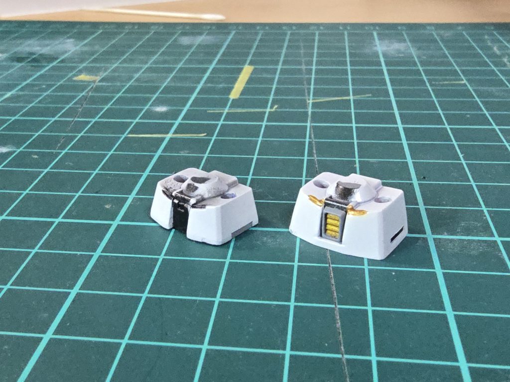 プラ板で1.2㎜延長して腹部にインテークディテール追加