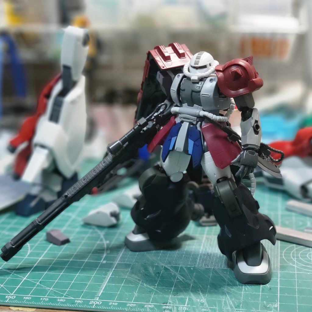 弾丸制作なので途中写真ほぼ無いです。塗装前の状態。かなりあっさりミキシング。