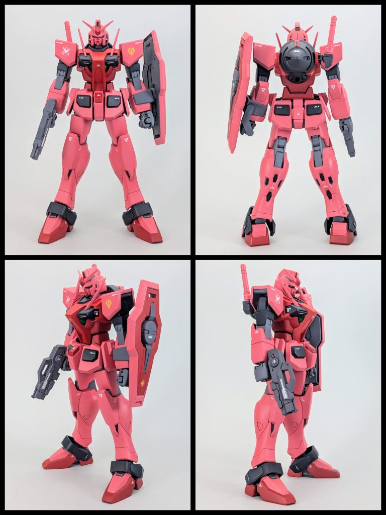 まずはぐるりと4面配色はゲーム「ギレンの野望」に登場する、キャスバル専用ガンダムを参考に配色しました(gundam-kao6)上腕が黒いのがカッコイイ(gundam-kao3)スタイル改修無し、合わせ目消し、スジ彫り彫り直しのみのお手軽制作❗❗なのにこのプロポーションはスゲー(iori_sei)
