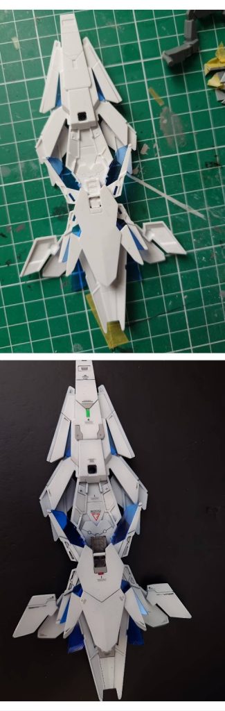 全体的に肉抜き的なところが多かったので、ほぼプラ板やパテで埋めました。