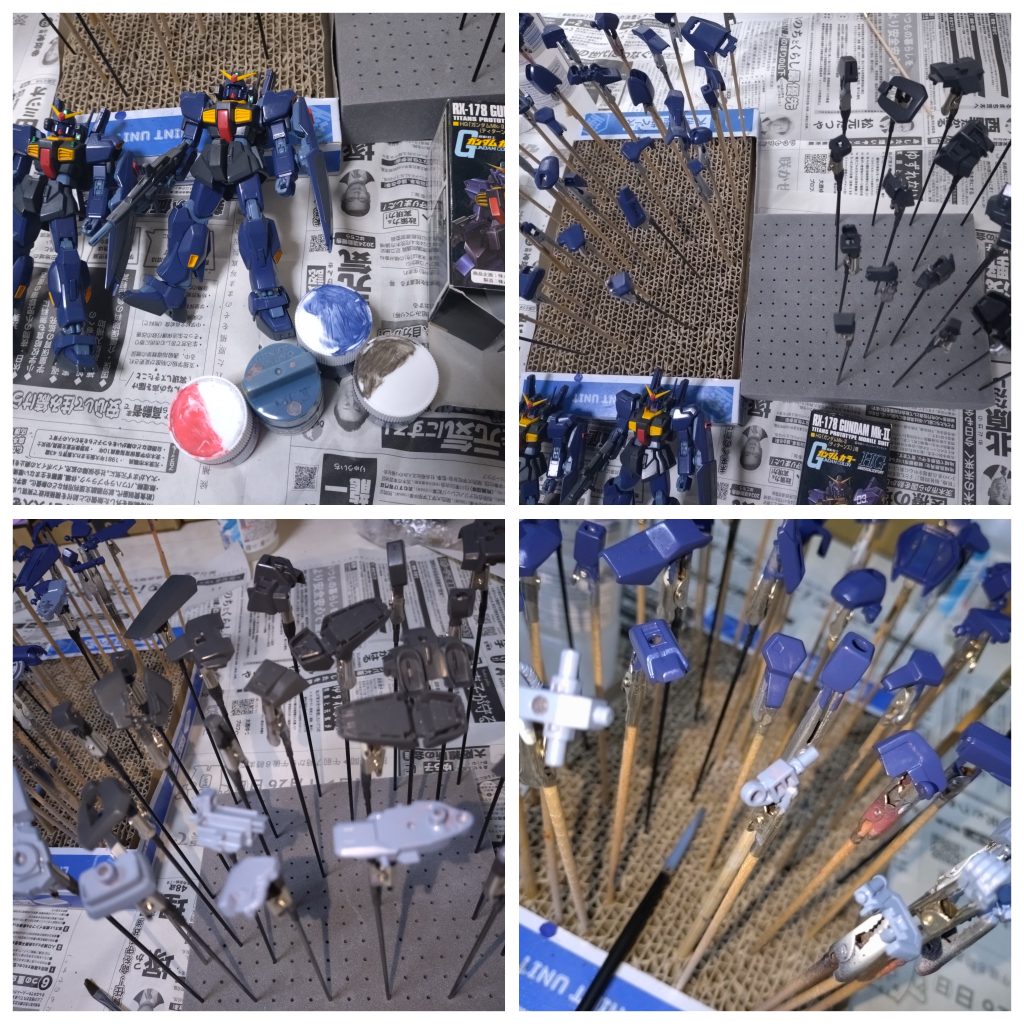 どう考えても筆塗り塗装が早かったです。そして塗料の節約にはなる。