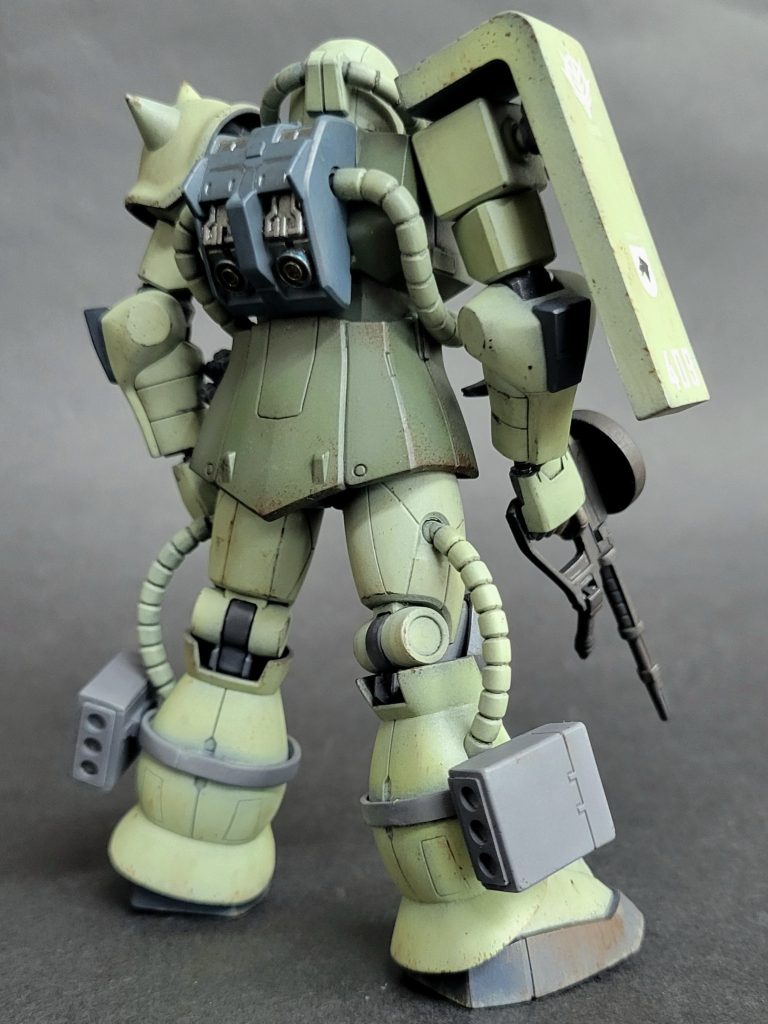 塗装濃い緑…タミヤ アクリル RLMグレイ薄い緑…タミヤ アクリル スカイ黒・マシンガン…クレオス 水性 ネイビーブルーランドセル…タミヤ アクリル ミィデアムブルー