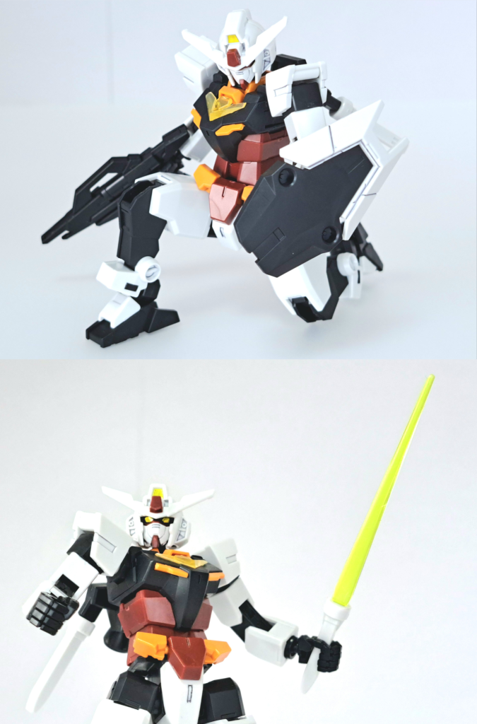 コアガンダム(リアルタイプカラー)ノーマルカラーをベースに地上戦での迷彩効果を考慮したカラーリングで、リアルタイプカラーのガンダムの配色をベースとしている。