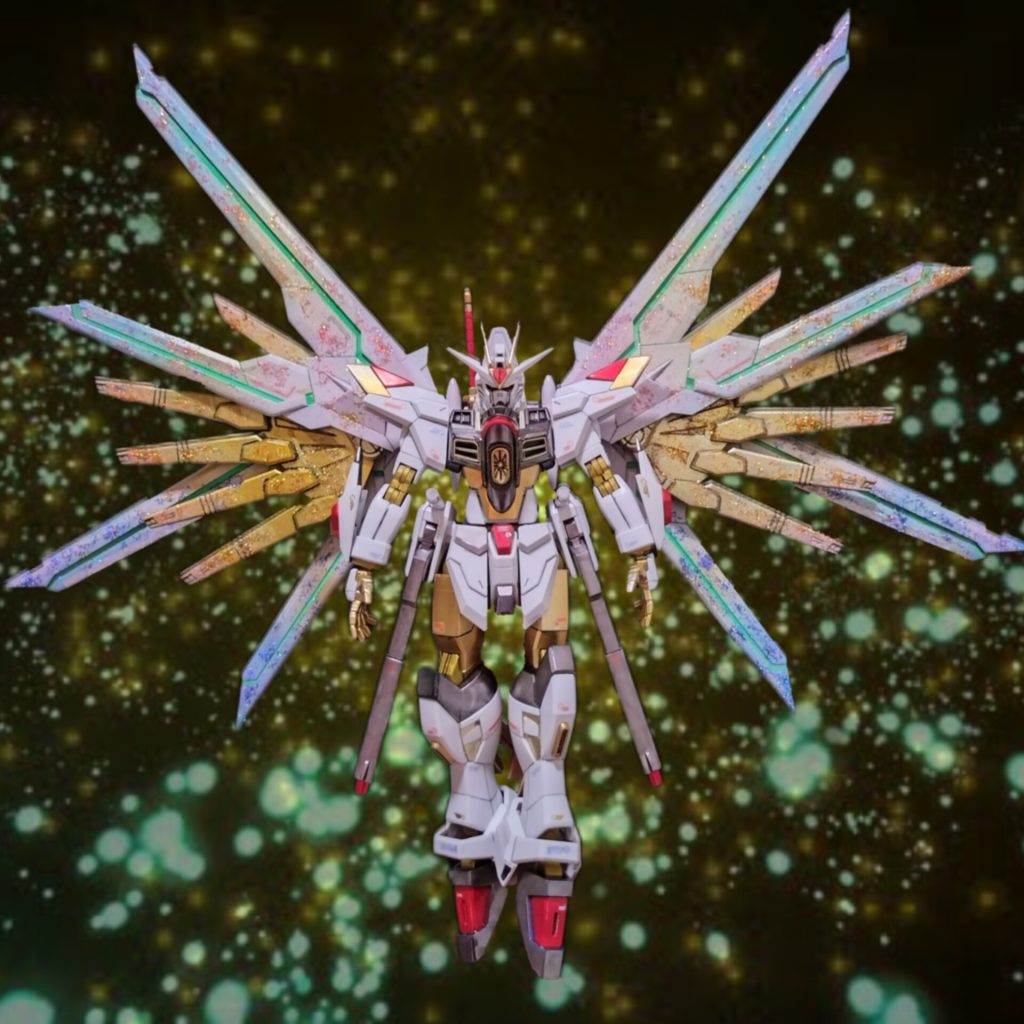 貼り付け方法は貼りたい箇所にマークセッターを塗って綿棒にラメパウダーを着けてポンポンと乗せるように貼りました