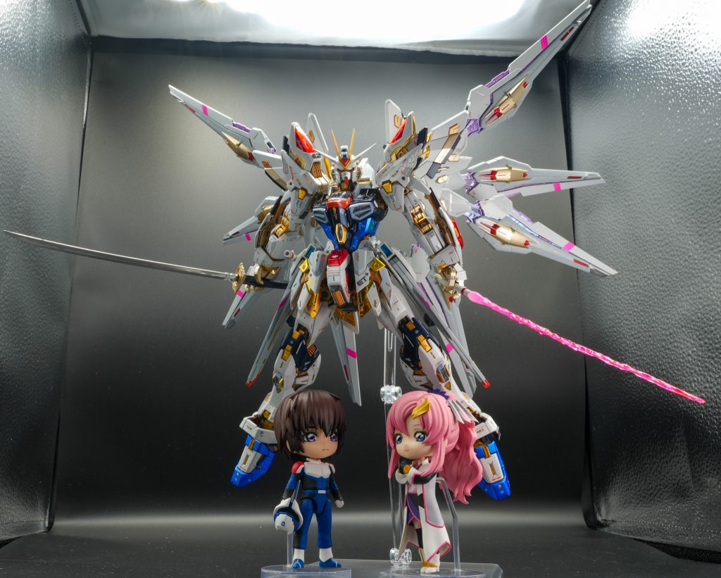 撮影ブースいっぱいです。ご覧頂きありがとうございます。次は、インフィニットジャスティスを作る予定です。