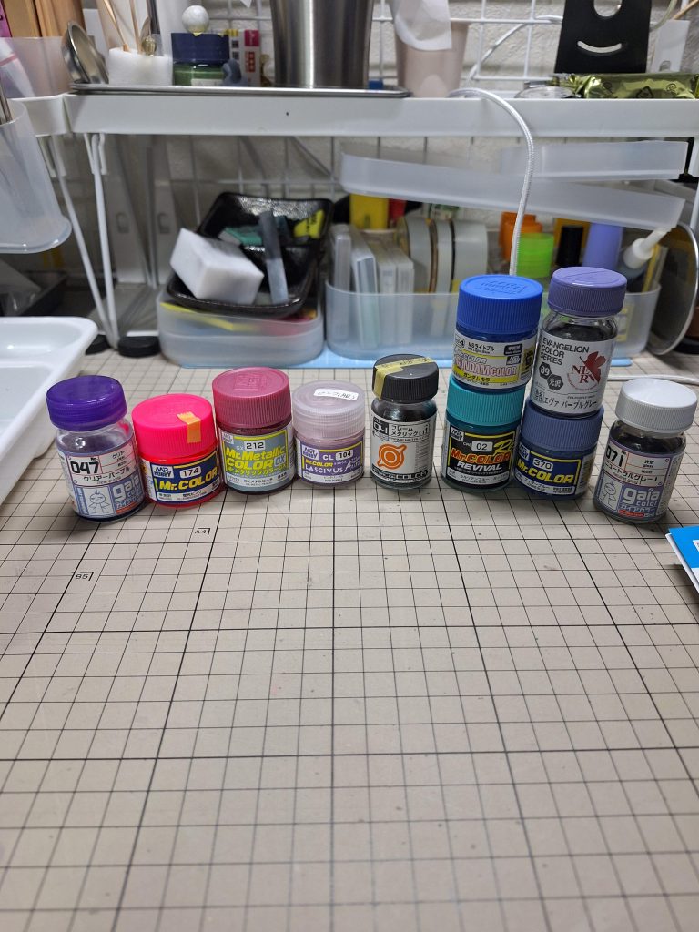 最後に備忘録として、今回使用した塗料たち。やっぱりニュートラルグレー1は使いやすいですね。改めて感心しました。 おしまい