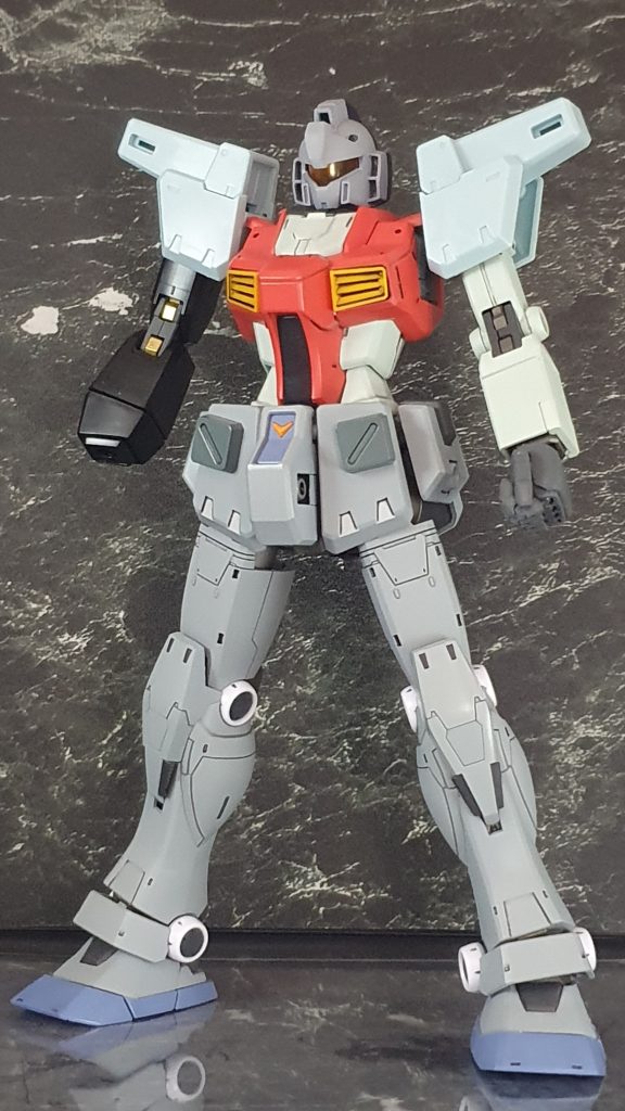 【検証案②】頭部をMG ヘイズル2号機の加工品に交換。まだ脚部が細い気がする…
