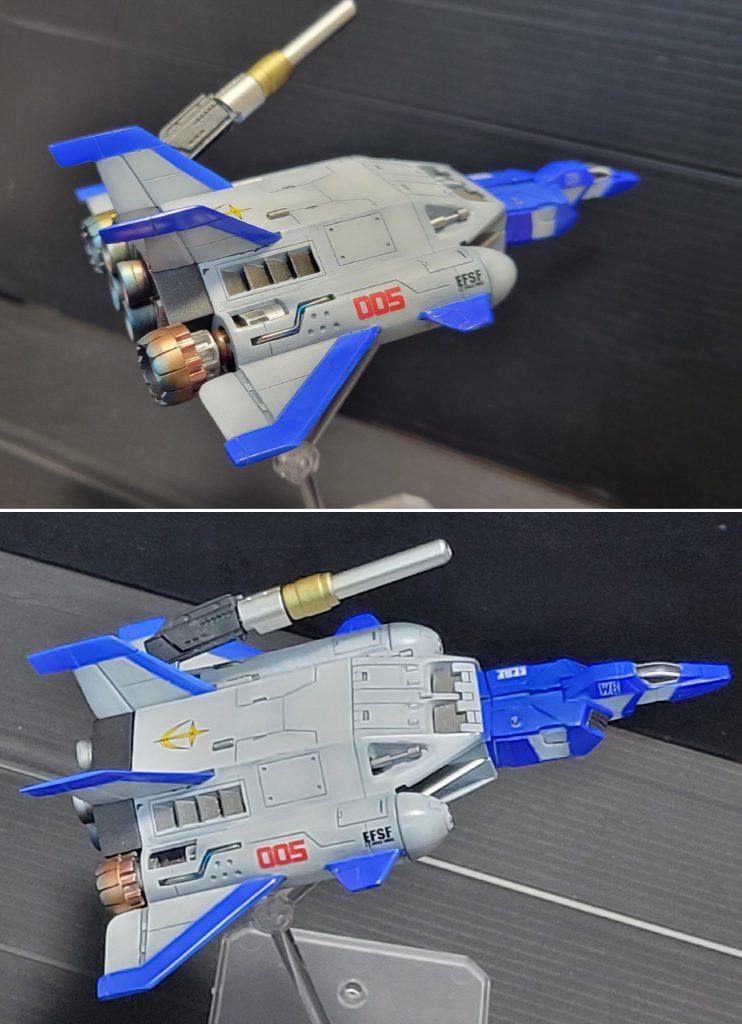 レーザーキャノンが上下にと左右のバーニアが出し入れできます😸