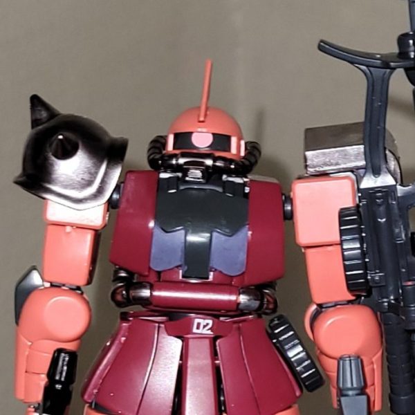 シャアザクを部分塗装しました